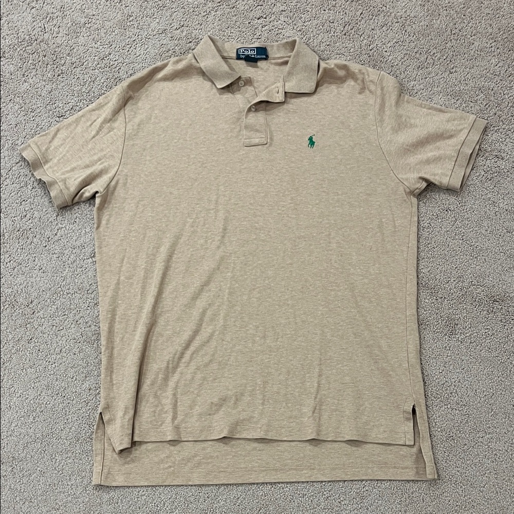 Polo by Ralph Lauren Men's Beige Polo Shirt
